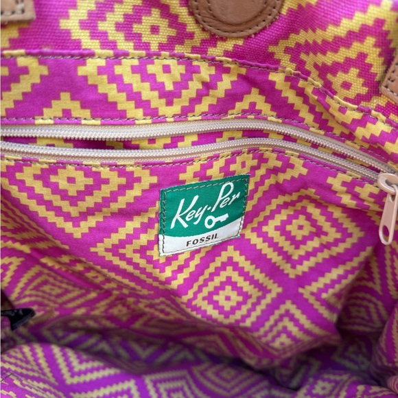 Fossil Multicolor Tote Bag with Elephant Design - Picture 13 of 15